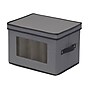Household Essentials Large Stackable Folding Fabric Champagne Flute Storage Box, 9.75" x 14.5"x 11", 27 Qt., Gray (52544-1)~#|#~069EE7AC-E55C-40B9-ABEEF2B7D0430E3B_sc7