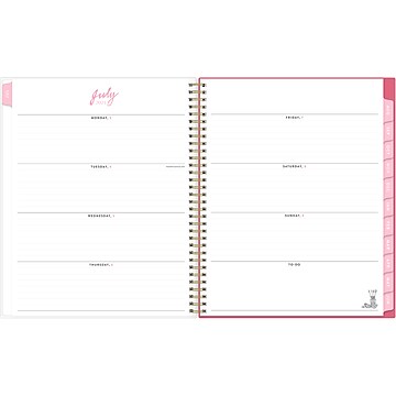 2023-2024 Blue Sky Travel Write Draw Parisian Roses 8.5" x 11" Academic Weekly & Monthly Planner (142611)