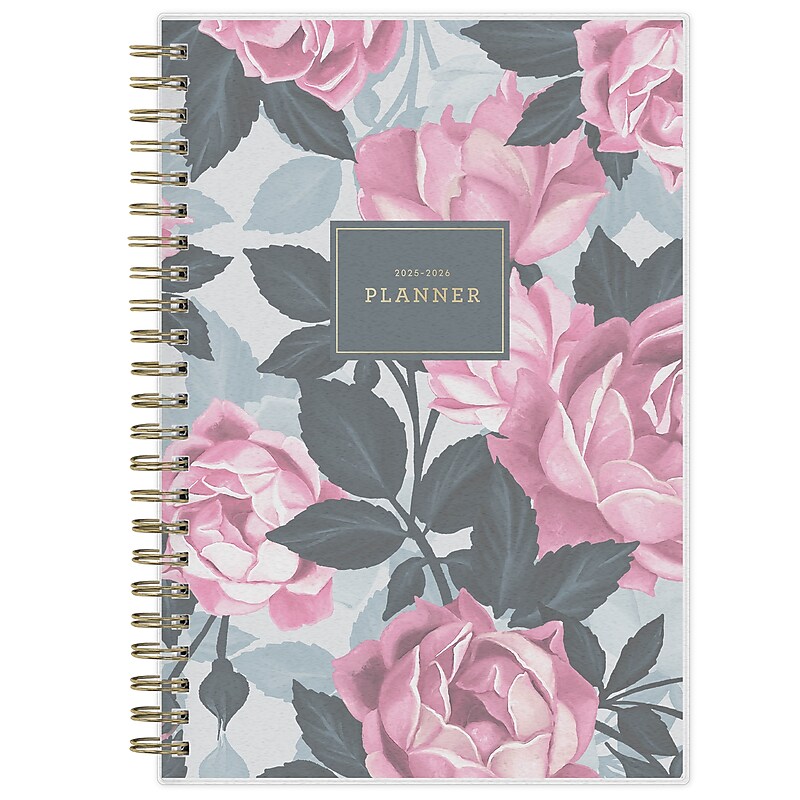 2025-2026 Blue Sky Roosevelt 5" x 8" Academic Year Weekly & Monthly Planner, Plastic Cover, Multicolored (128692-A26) image 1