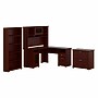 Bush Furniture Cabot 60"W L Shaped Computer Desk with Hutch, File Cabinet and Bookcase, Harvest Cherry (CAB010HVC)~#|#~06A1CB00-699A-43CA-8B0924C7A8E2DAD9_sc7