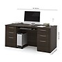 Bestar Embassy 66"W Executive Desk, Dark Chocolate (60850-79)~#|#~06AAFDED-7D6C-4E0B-BA2255013C4795A9_sc7