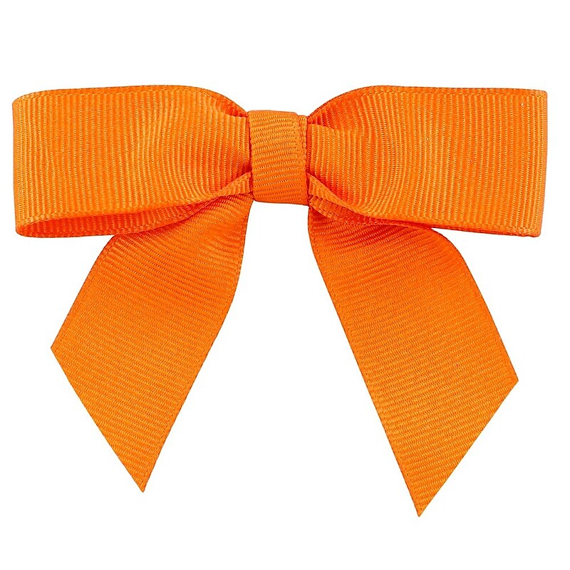 JAM Paper Grosgrain Bows, Orange Grosgrain, 100/pack (52640349294) image 1