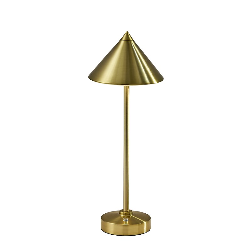Adesso Ritchie LED Table Lamp, Antique Brass (2601-21) image 1