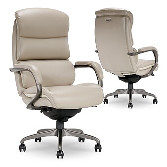 La-Z-Boy Aberdeen Bonded Leather Executive Chair, Beige 