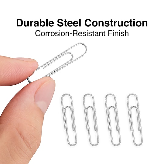 Staples Paper Clips, 1.25", Heavy‑Duty, Non‑Skid, Silver, 1,000 Pack – Secure Grip Clips for Office & School Use~#|#~06B6DBB5-BC90-42AB-AE0B3A857AE7E9F4_sc7