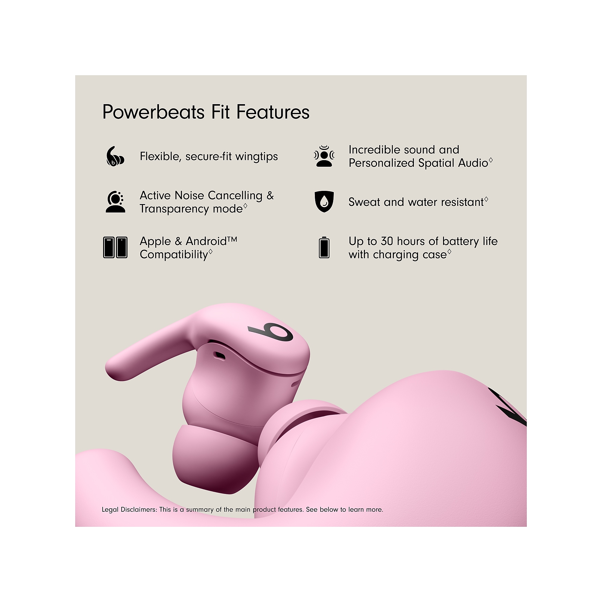 Beats by Dr. Dre Powerbeats Fit Wireless Earbuds, Bluetooth, Power Pink (ME2L4LL/A) Sansujyuku sansujyuku.com