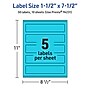 Avery Rectangle Multipurpose Labels, 1.5" x 7.5", Bright Blue, 50/Pack (94231)~#|#~06B89E8C-7C36-48F4-B0E749FAFB3D931F_sc7