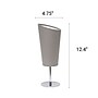 Creekwood Home Chrome Slanted 12.4" LED Table Lamp, Grey (CWT-1012-GY)~#|#~06BD6112-AEA7-4BD2-ACBCC7C22073F32B_sc7