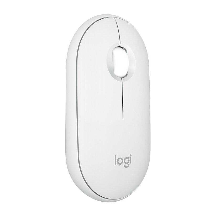 Logitech Pebble 2 M350s Wireless Ambidextrous Optical Mouse, Tonal White (910-007022) image 1