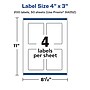 Avery Laser/Inkjet Multipurpose Labels, 3" x 4", Glossy Clear, 200/Box (94252)~#|#~06C3D194-66A9-4E2E-B7F5D15664491195_sc7