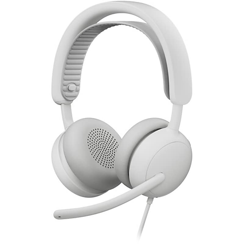 Logitech Zone Wired 2 USB-C Stereo Computer Headset, UC Certified, White (981-001614) image 1