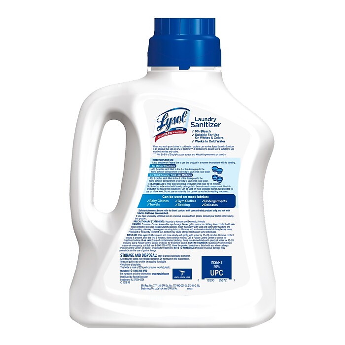 Lysol Laundry Sanitizer, Crisp Linen, 90 oz. (RAC95872EA) | Staples