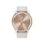 Garmin vívomove Trend Smartwatch, 40.4mm, Peach Gold Stainless Steel Bezel, Ivory Silicone Band (010-02665-01)~#|#~06D2173E-7086-463E-AA44838FAAB2471A_sc7