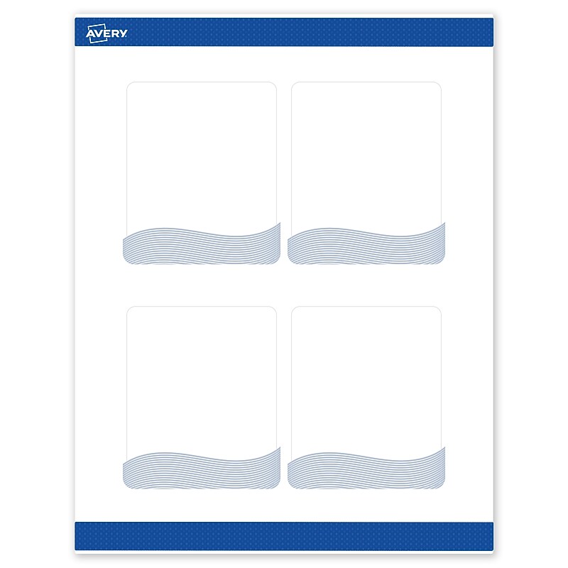Avery Laser/Inkjet Rectangle Multipurpose Labels, 4" x 3-1/3", White, 40/Pack (S00ETY) image 1