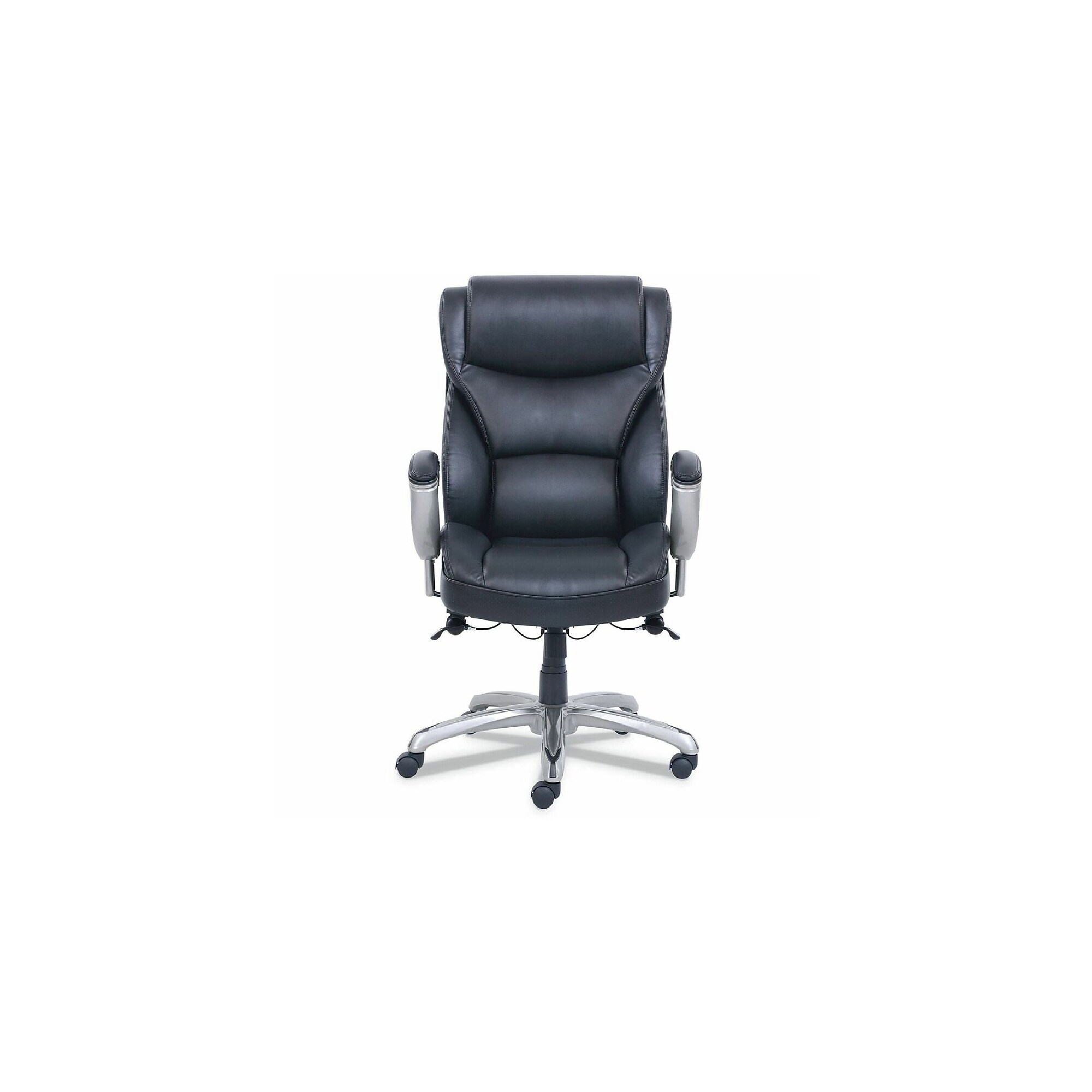 Serta Leather Executive Big & Tall Chair, 400 lb. Capacity, Black (SRJ49416BLK) Simolary simolary.com