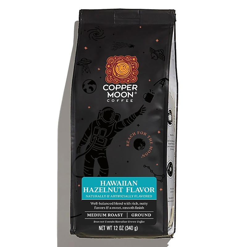 Copper Moon Hawaiian Hazelnut Ground Coffee, Medium Roast, 12 oz. (205125 - BAG) image 1