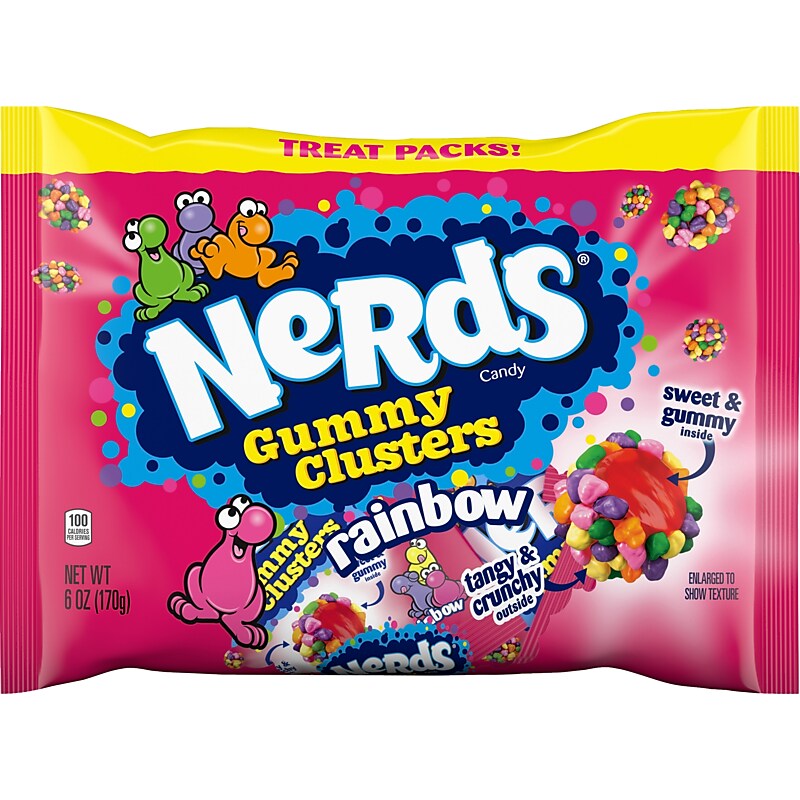 Nerds Rainbow Gummy Clusters Candy, 6 oz. (08476) image 1