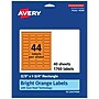 Avery Laser/Inkjet Multipurpose Rectangle Labels, 2/3" x 1-3/4", Bright Orange, 1760/Pack (94209)~#|#~06EFF012-F703-40DA-AEC6C6D703D0B269_sc7