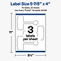 Avery Laser/Inkjet Sealing Labels, 5-7/8" x 4", White, 75 Labels/Pack (19479370769)~#|#~06F6372C-5F4A-4D18-961B9AF76327FEDD_sc7