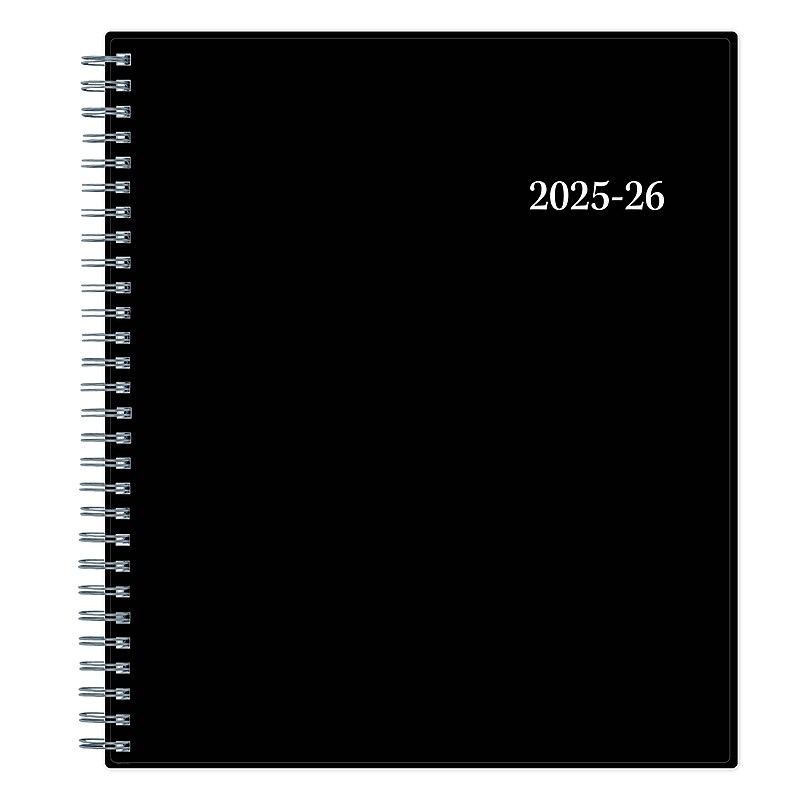 2025-2026 Blue Sky Enterprise 8" x 10" Academic Year Monthly Planner, Plastic Cover, Black (130615-A26) image 1