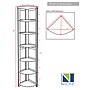 Niche Flip Flop 5 Shelf 67"H Corner Folding Bookcase, Cherry (FFC6712CH)~#|#~06F75FA2-C056-4292-8F849006BCBB000F_sc7