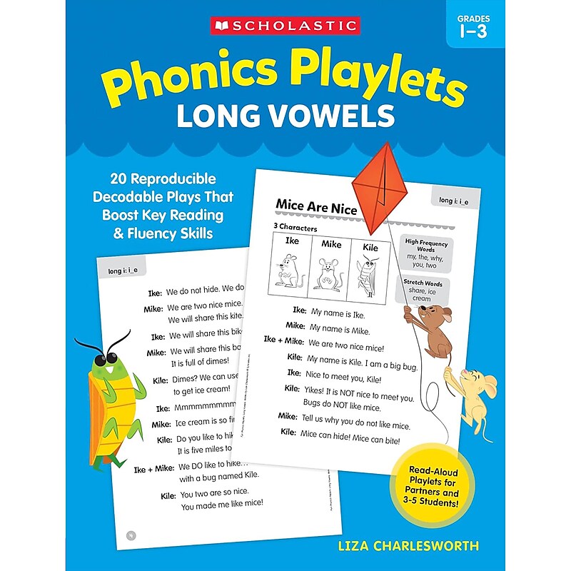 Scholastic Teaching Solutions Phonics Playlets: Long Vowels Activity Book (SC-9781546155331) image 1