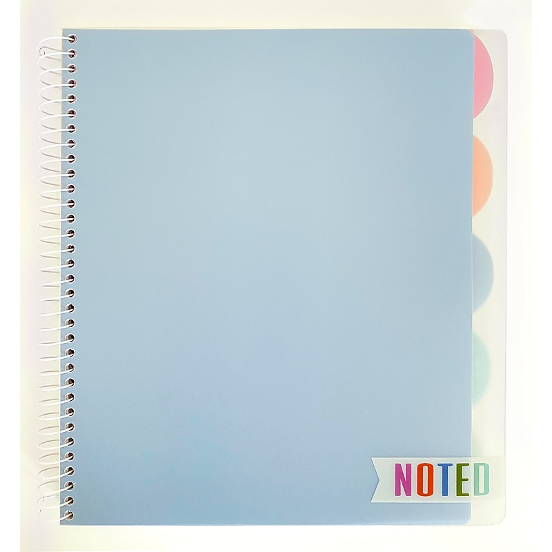 Carolina Pad Noted Premium 5-Subject Subject Notebooks, College Ruled, 150 Sheets, Assorted Colors (17514) image 1
