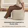 Anji Mountain Branford Ivory Natural Fabric Square Pouf Ottoman (AMBPF106-1818)~#|#~070311C1-45E7-4FA1-8ADAC9DB0CA308CF_sc7
