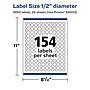 Avery Laser/Inkjet Round Multipurpose Labels, 0.5" Dia., 3850 Labels/Pack (94503)~#|#~07037840-74B6-4089-80E13AC8C5FF7DE4_sc7