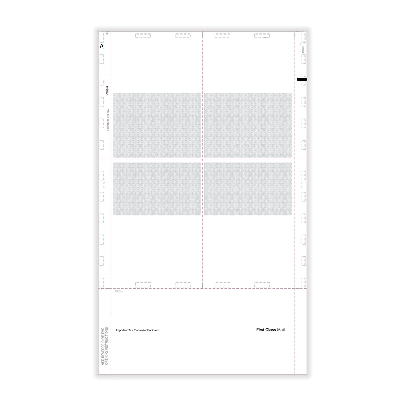ComplyRight 2024 W-2 Tax Form, 1-Part, 4-Up, Copy B, C, 500/Pack (PS1289) image 1