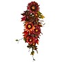Nearly Natural 35" Autumn Sunflower, Pumpkin and Berries Artificial Teardrop (W1237)~#|#~070D0C62-2CF3-419C-B2070697290DA299_sc7