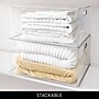 iDESIGN Small Stackable Plastic Storage Bin, 8.7" x 18" x 13.91", Clear, 3/Pack (29151M3)~#|#~070E434E-DBAF-4865-8446ABE75C5F4998_sc7