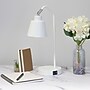 Simple Designs Sleek Essentials LED Desk Lamp, 16", with USB Ports, White (LD1071-WHT)~#|#~071641E3-D80E-47BF-BB20D90098A9D49B_sc7