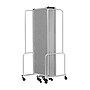 National Public Seating Robo Series 9-Panel Folding Mobile Room Divider, 72"H x 210"W, Grey Fabric (RDG6-9PT02)~#|#~07176CF7-88E3-42F8-9FB0D235D9BDDEBD_sc7