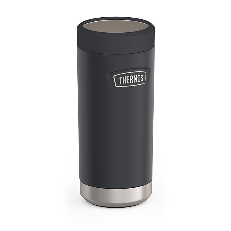 Thermos Icon Stainless Steel Vacuum Insulated Slim Can Insulator, 12 oz., Granite (EAIS1512GT4) image 1