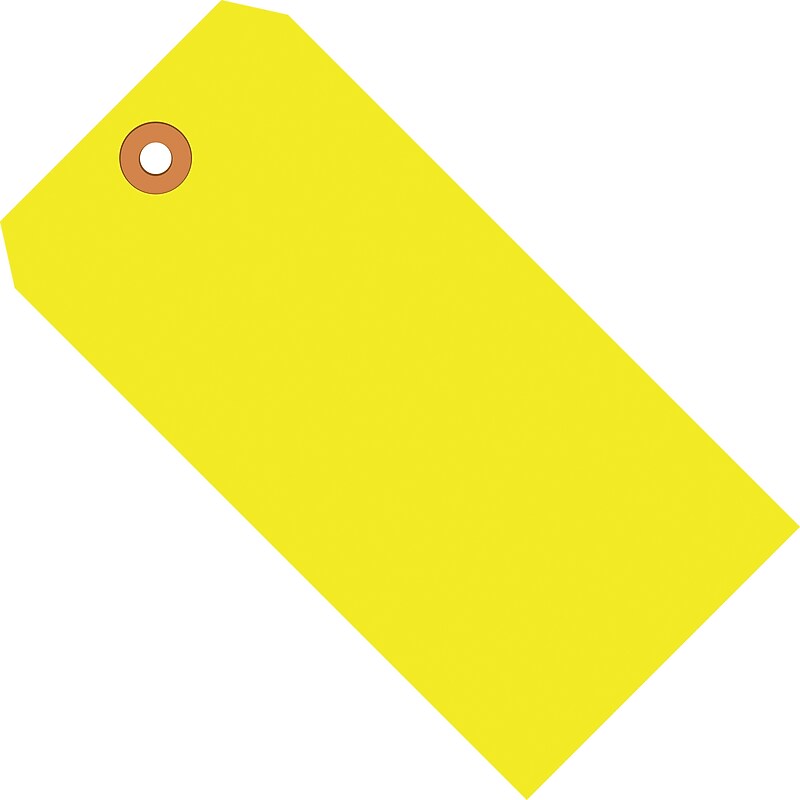 SI Products Shipping Tags, 6.25" x 3.13", Yellow, 1000/Carton (G12081A) image 1