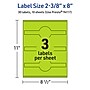 Avery Printable Decorative Edge Multipurpose Labels, 2-3/8" x 8", Bright Green, 30/Pack (94117)~#|#~071D7F75-C213-404C-8DCDA32F72F7E74F_sc7