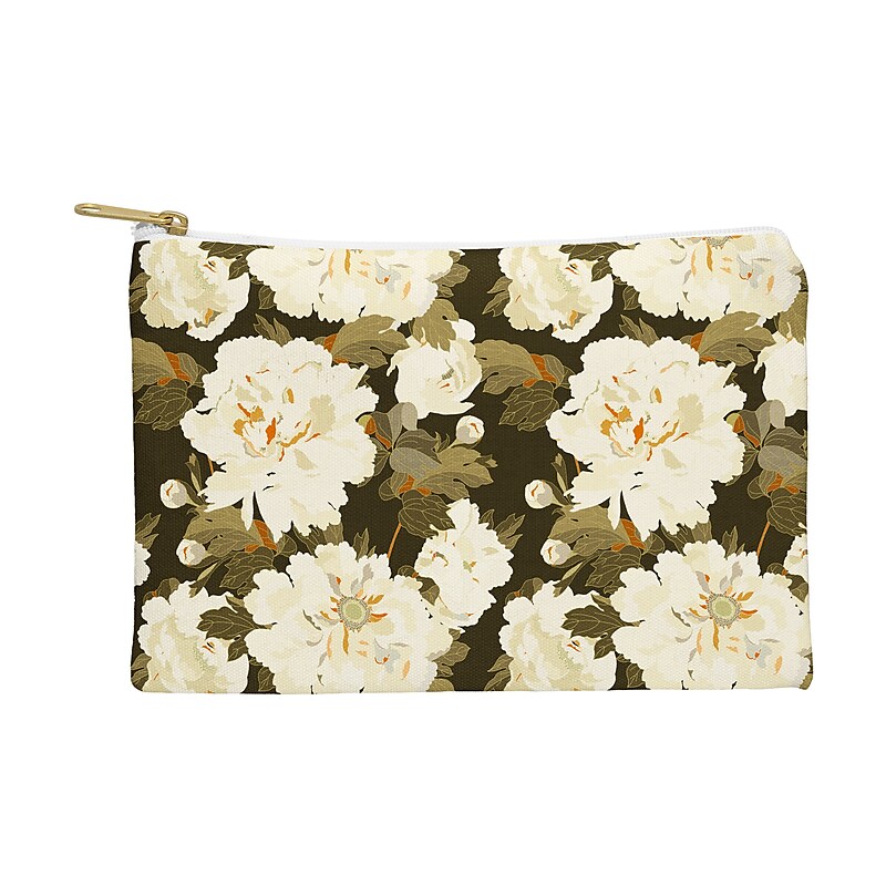 DENY Designs Peonies 8.5" Polyester Travel Pouch, Water Resistant, Multicolored (88039-WPOFSM) image 1