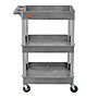 Luxor ENDURA 3-Shelf Utility Cart, Gray (STC111-G)~#|#~071FBCD8-DB0C-4A8E-A452DC94CBA0BC33_sc7
