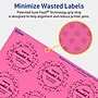 Avery Laser/Inkjet Round Multipurpose Labels, 2" Dia., Bright Pink, 480/Pack (94501)~#|#~07203117-7A56-402A-A54B74425FE4F216_sc7