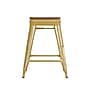 Flash Furniture Kai Indoor-Outdoor Backless Counter Height Stool, Yellow with Teak Seat (CH3132024YLPL2T)~#|#~07224618-7B50-4CD0-91A17C699DEB9244_sc7