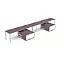 Boss Office Products Simple System 264"W 4-Person Workstation Desk Bundle, Driftwood, 4/Set (SGSD011-102)~#|#~072360DB-80B1-461B-B47D6C40B26E99BF_sc7