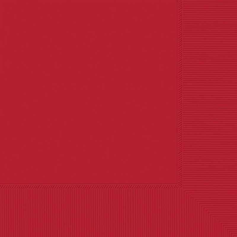 Party City Beverage Napkin, 2-Ply, Red, 40 Napkins/Pack (AM60211-40) image 1