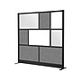 Luxor Workflow Series 8-Panel Freestanding Room Divider System Starter Wall with Whiteboard, 70"H x 70"W, Black/Gray~#|#~07267B0D-23DE-4632-98933F1903DF1AC0_sc7