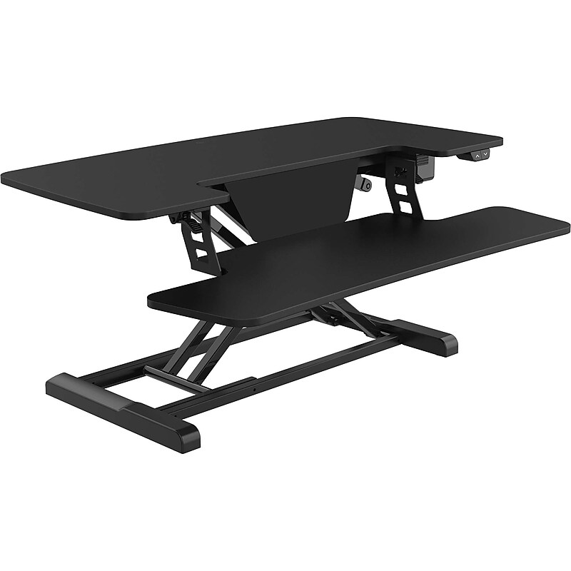 FlexiSpot 40"W Electric Adjustable Standing Desk Converter, Black (EM7L) image 1