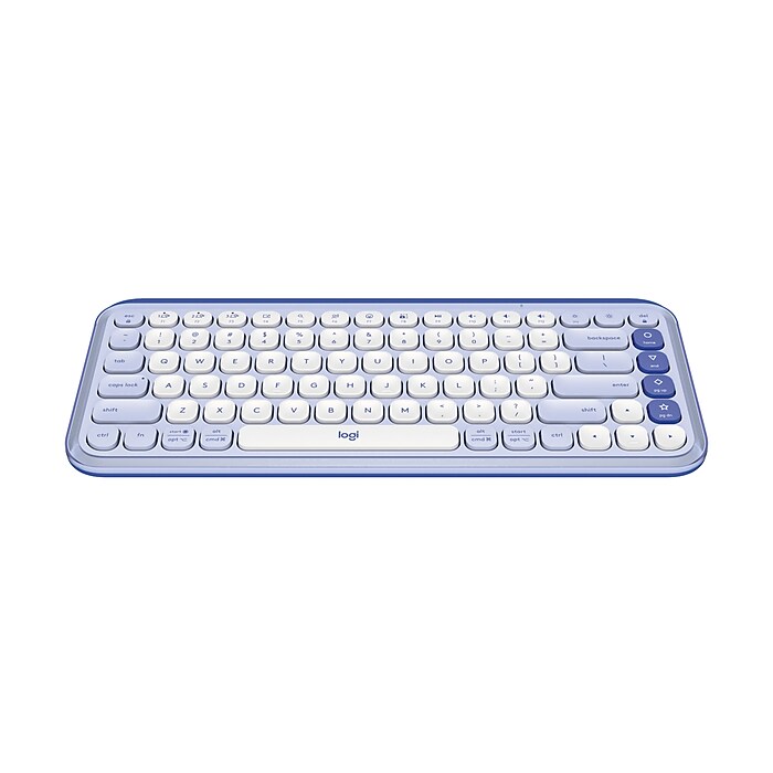 Logitech POP Icon Keys Wireless Keyboard, Lilac/Off White (920