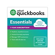 QuickBooks Essentials 2023 for 3 Users, 1-Year Subscription, Windows/Mac, Online Access (5101246)