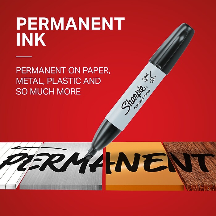 Sharpie Permanent Markers, Chisel Tip, Black, 36/Pack (2083007