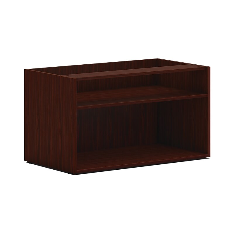 HON Mod 21" Storage Cabinet with 2 Shelves, Traditional Mahogany (HLPLCL3620S.LTM1) image 1