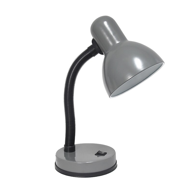 Creekwood Home Essentix Flexible Gooseneck LED Desk Lamp, 14.25", Gray Glossy (CWD-1000-GY) image 1